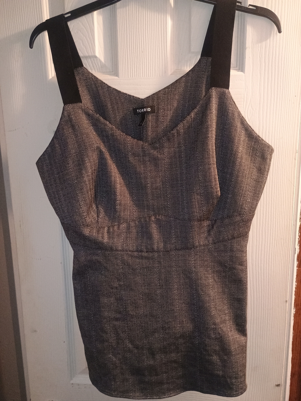 torrid Gray Tweed Sheath Dress with Black Straps